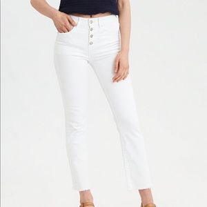 AE White Cropped Jeans